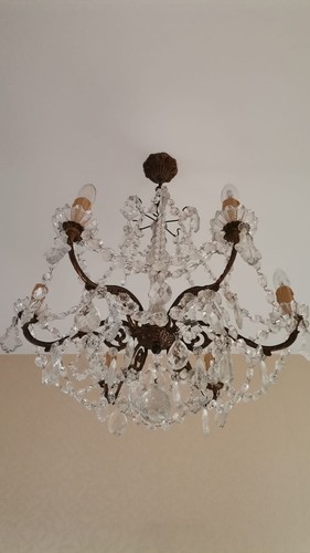 Grand lustre bronze feux - lustre,