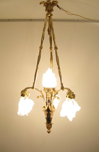 Grand lustre style louis - lustre,