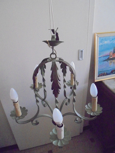 Ancien grand lustre fer - en,