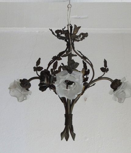 Grande suspension bronze - suspension, en