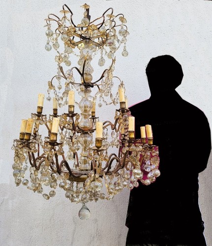 Grand lustre cage - lustre, à