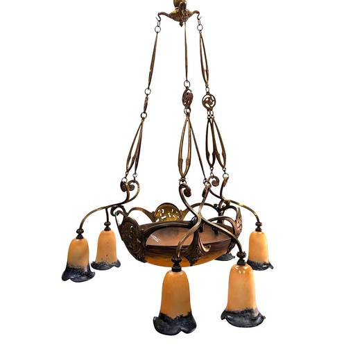 Grand lustre bronze et - lustre,