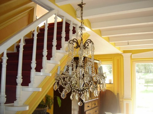 Beau grand lustre bronze - , et